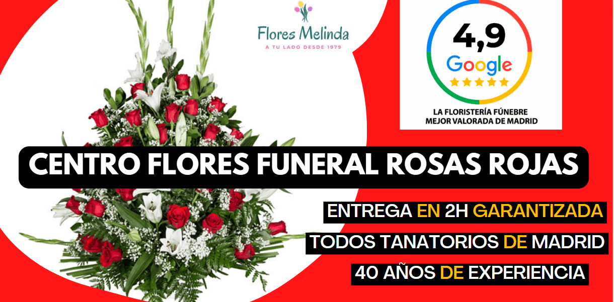 Centro Flores Difunto Funeral Rosas Rojas