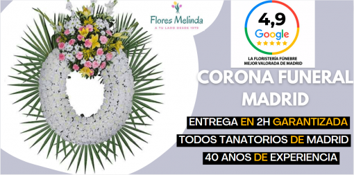 Corona Flores Funeral Madrid Precio Oferta