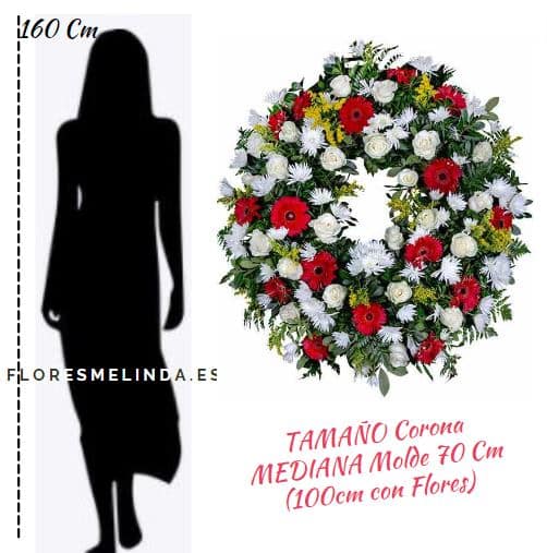 Corona de Flores LA PAZ para enviar al TANATORIO, Funeral, Velatorio, cementerio