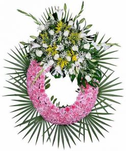 corona de flores funeraria tanatorio M40 Madrid, floristería cerca