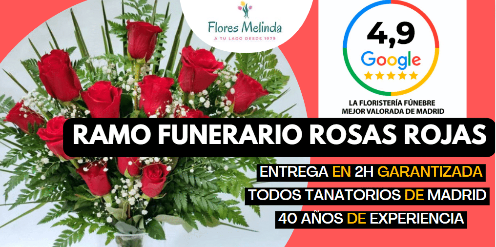 Ramo de Flores Funerario para Difuntos Rosas Rojas Precio
