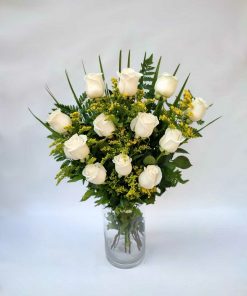 ramo fúnebre rosas blancas para funerales, tanatorios, entierros