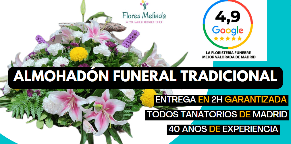 ALMOHADÓN Flores Funeral Tanatorio Madrid TRADICIONAL
