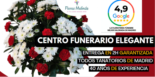 Centro Flores Difunto ELEGANTE floristería fúnebre tanatorios Madrid