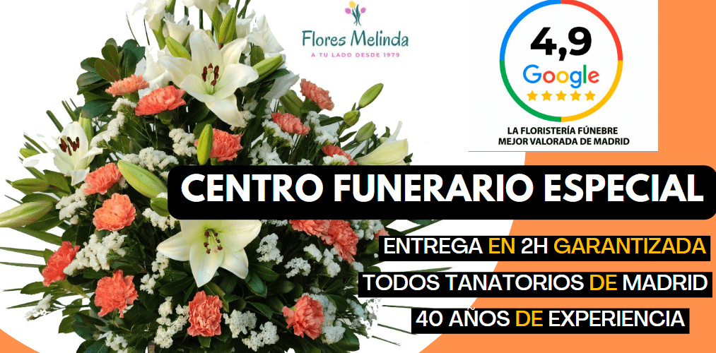 Centro de Flores para Difunto ESPECIAL enviar tanatorios Madrid