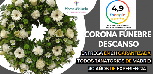 Corona Flores para funeral Madrid precio descanso