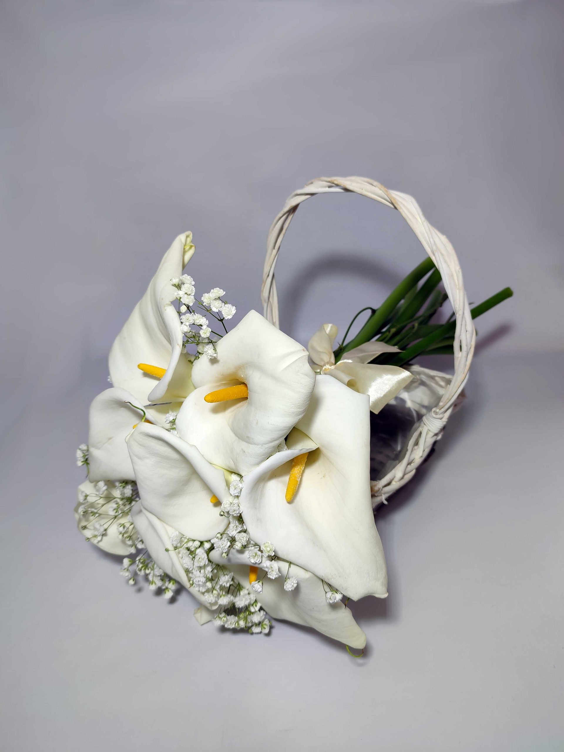 Ramo de novia de calas blancas naturales, Floristería en Madrid cerca de M30