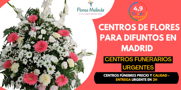 Centros de flores para difuntos envío urgente a tanatorios de Madrid