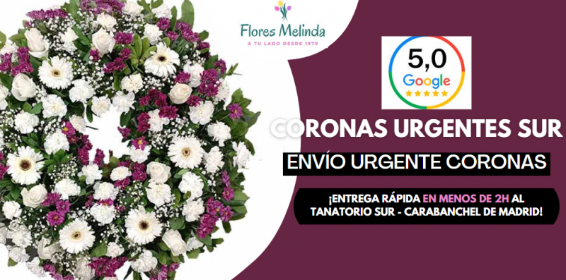 Corona flores para tanatorio Sur precio