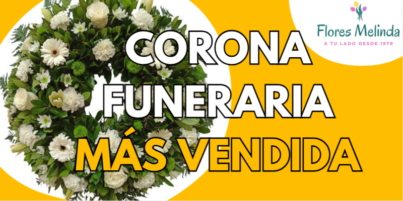 Corona funeraria urgente más vendida Flores Melinda