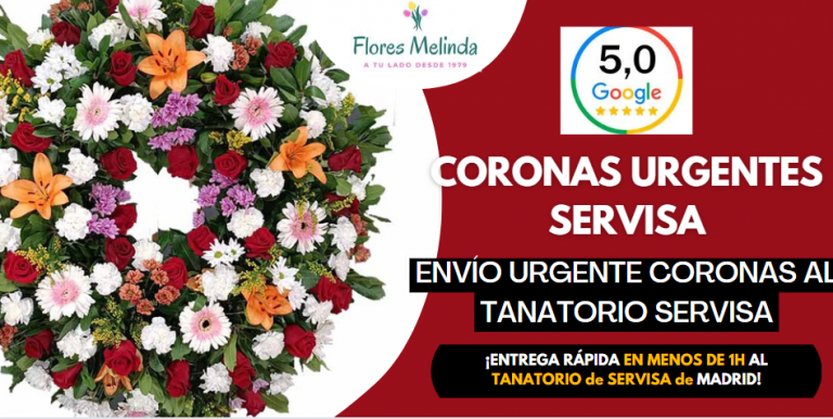 Corona flores tanatorio Servisa