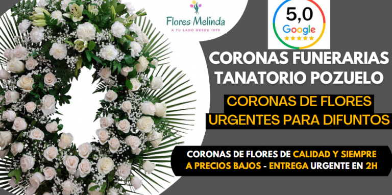 Precio de Coronas de flores urgentes para tanatorio POZUELO